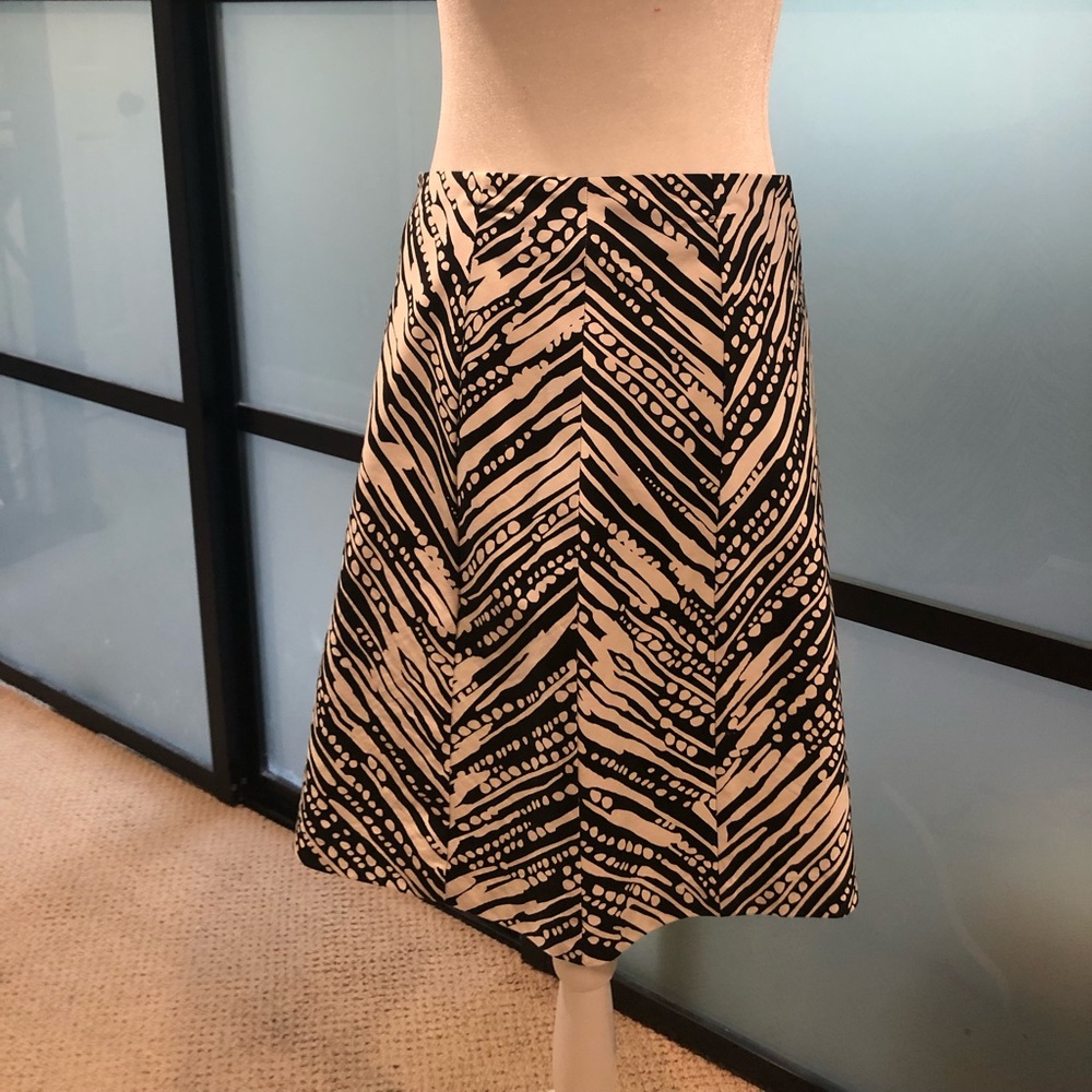 B&W lined skirt from The Limited